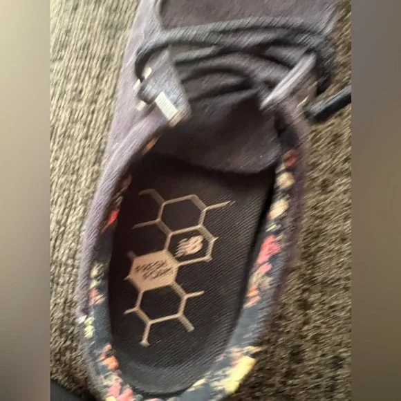 Size 7 Bobs Skipper Laurel Oak floral navy slip on memory foam shoes - Picture 6 of 9